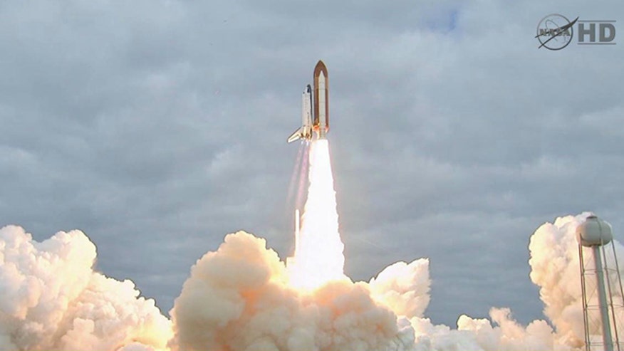 shuttle STS-134 blast off